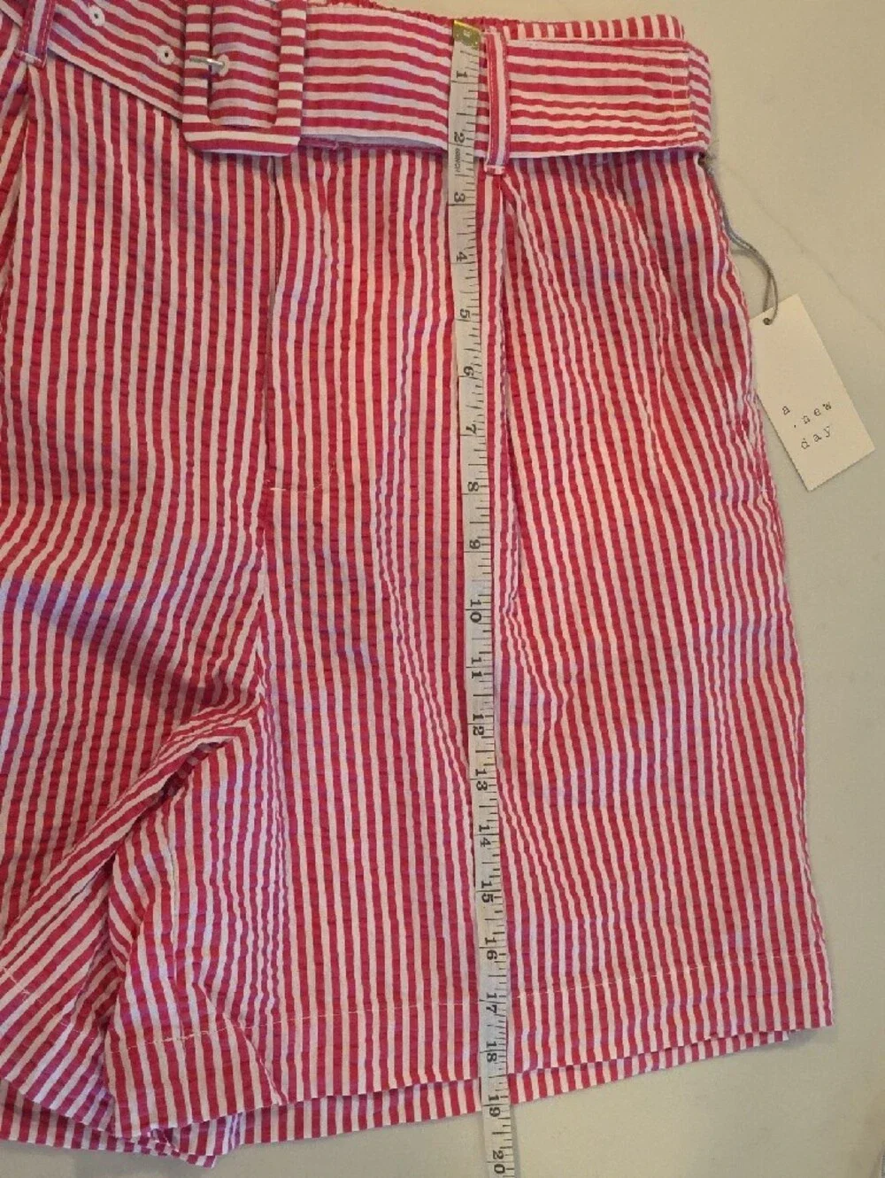 Striped High-Waist Pink Women’s Shorts